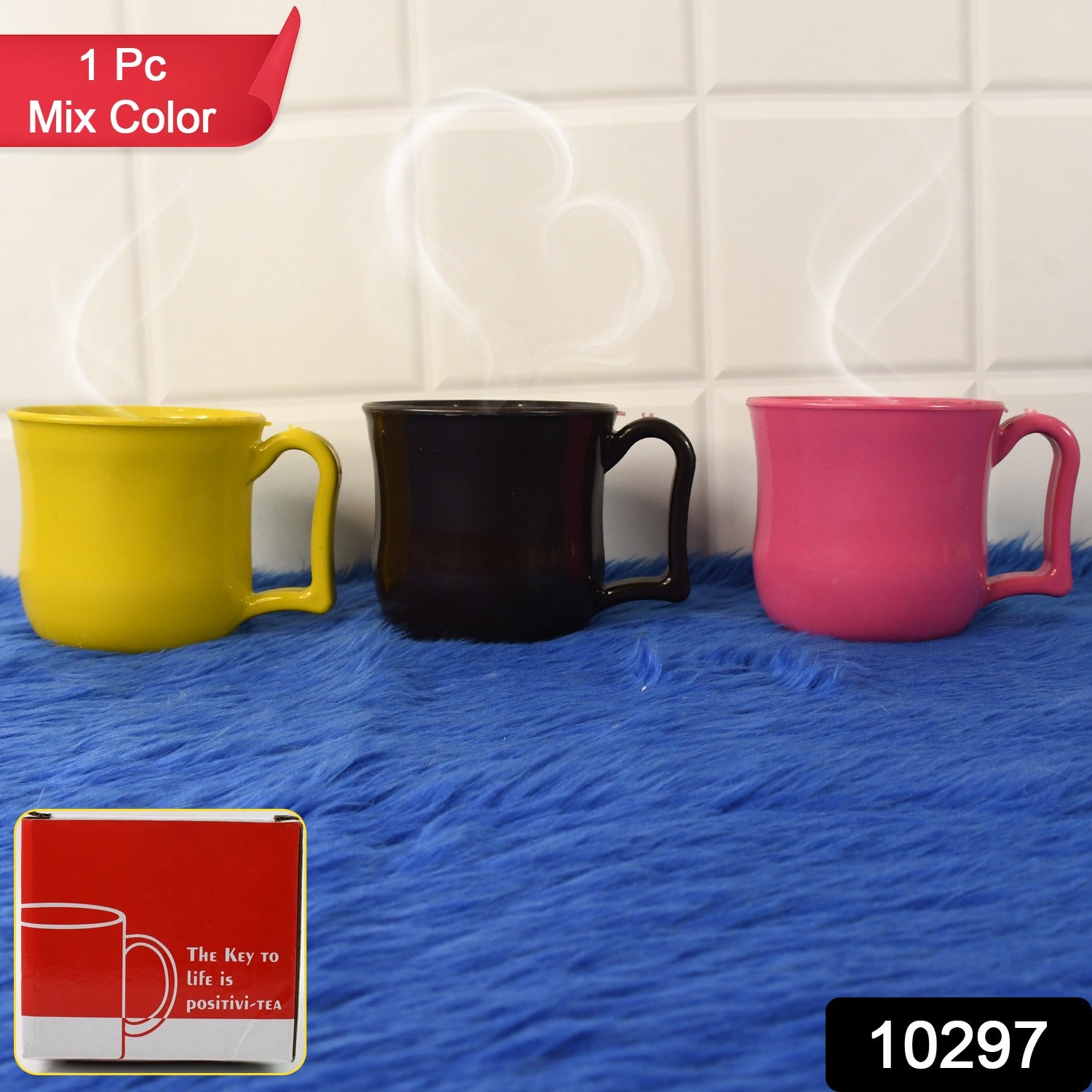 Premium Plastic Coffee / Tea Cups / Mug with Handle (1 Pc / With Color Box / Mix Color) - Shivani Jaswal Premium Plastic Coffee / Tea Cups / Mug with Handle (1 Pc / With Color Box / Mix Color)