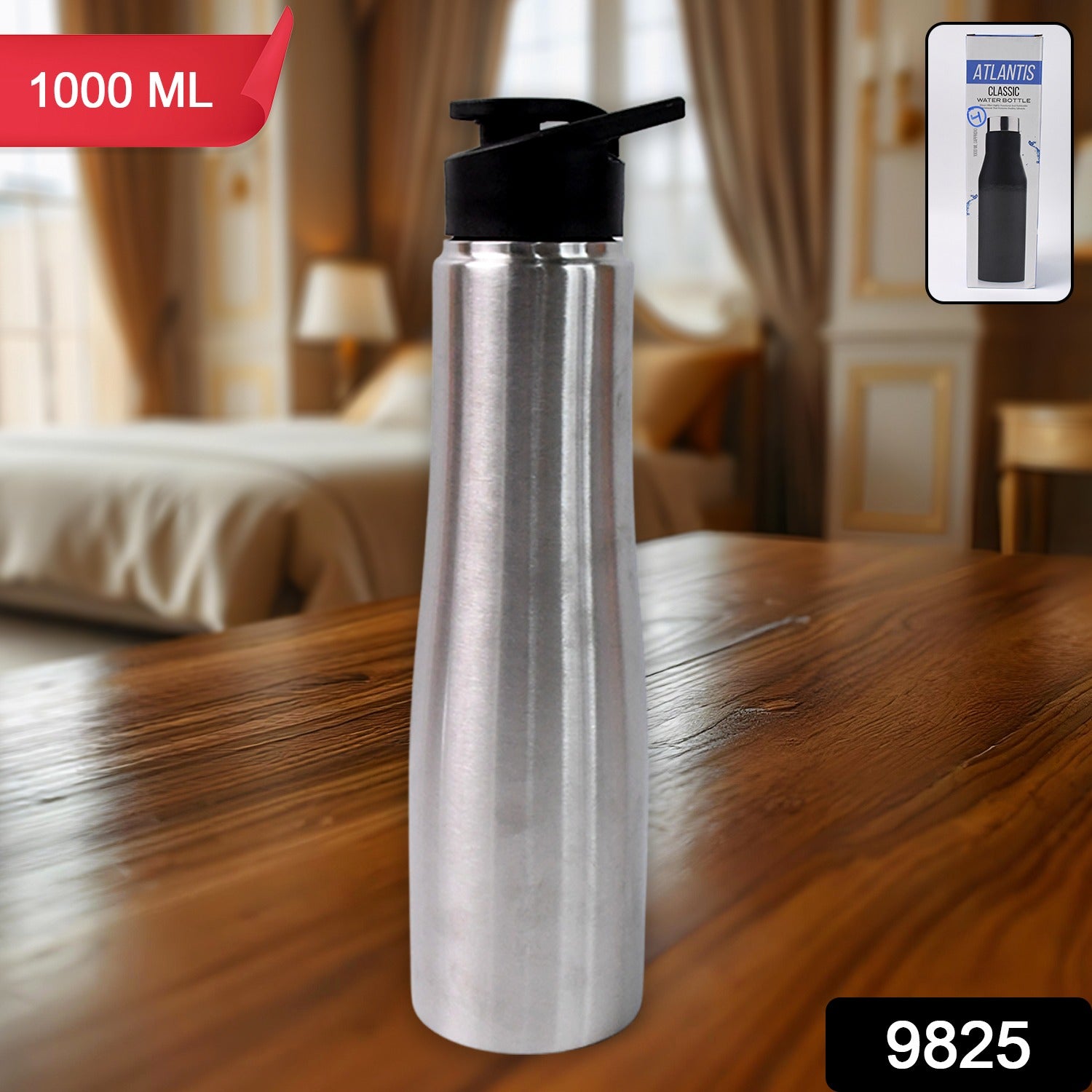 Stainless Steel Double Wall Vacuum-Insulated Drink Water Bottle (1000 ML) - Shivani Jaswal Stainless Steel Double Wall Vacuum-Insulated Drink Water Bottle (1000 ML)