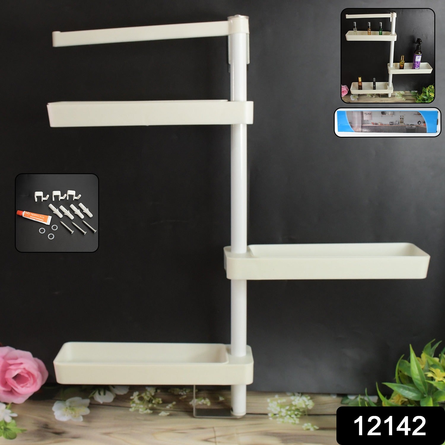 Kitchen Organization Rotating Shelf Storage Racks Multipurpose Adjustable (1 Set) - Shivani Jaswal Kitchen Organization Rotating Shelf Storage Racks Multipurpose Adjustable (1 Set)
