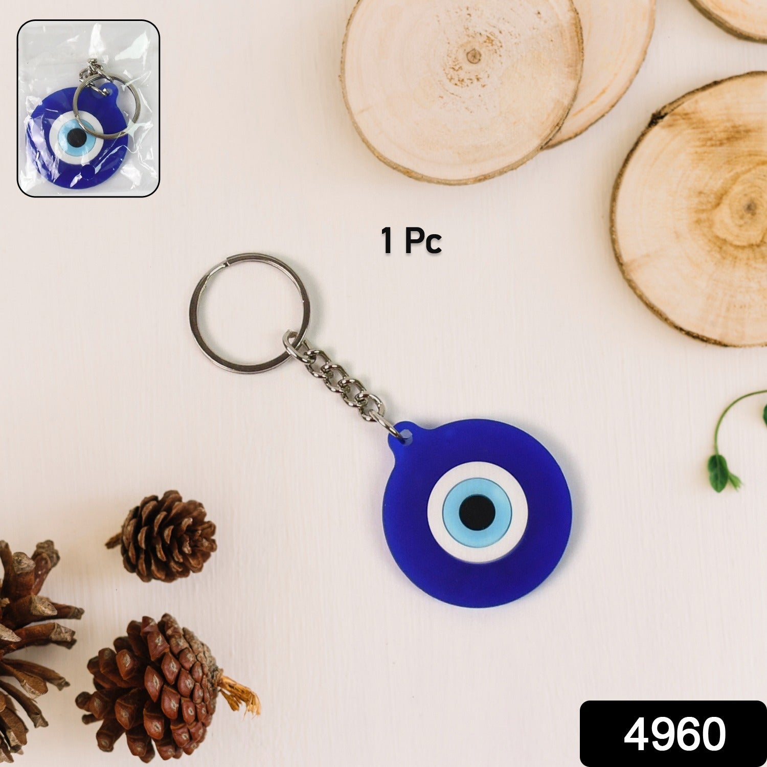 Evil Eye Rubber / Silicone Keychain (1 Pc / Blue Color) - Shivani Jaswal Evil Eye Rubber / Silicone Keychain (1 Pc / Blue Color)