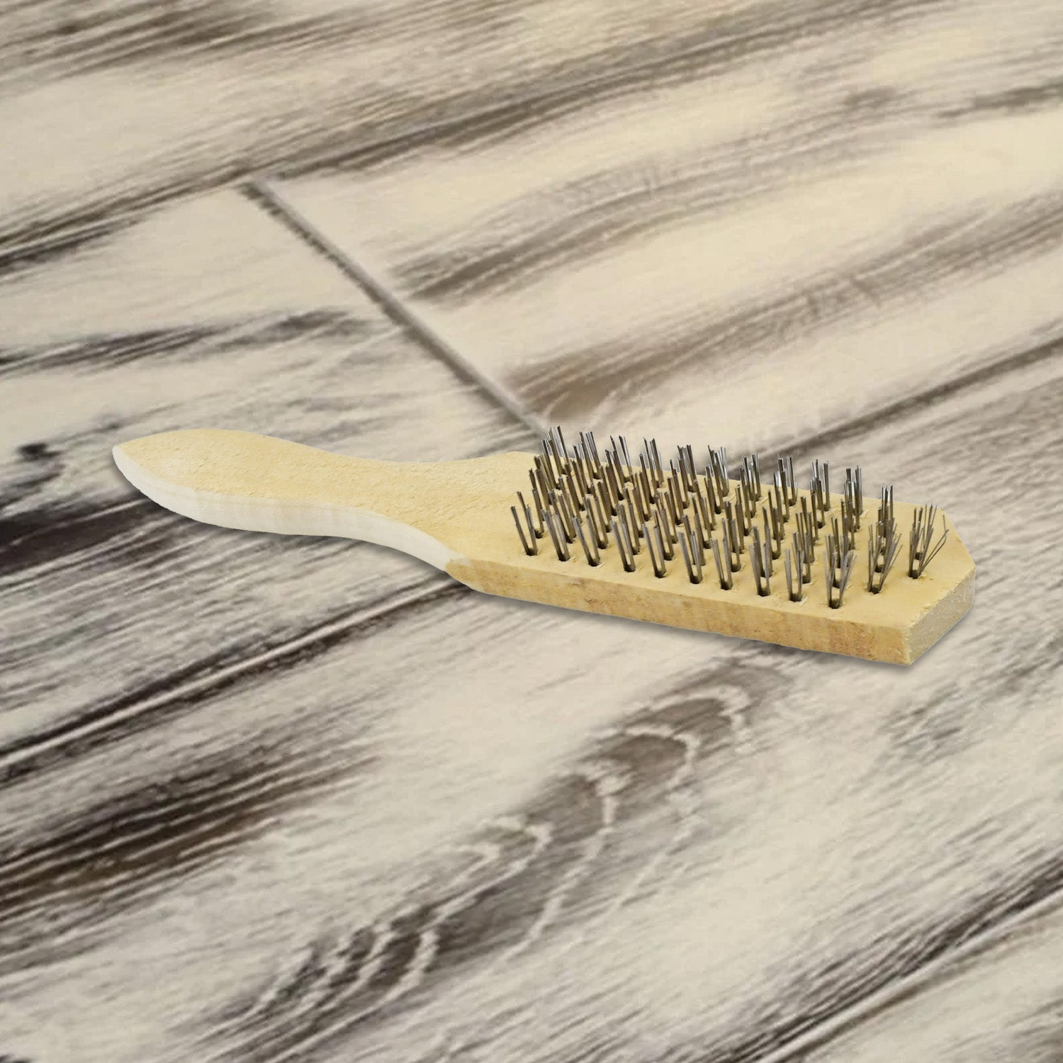 Wooden Handle Steel Wire Brush (1 Pc) - Shivani Jaswal Wooden Handle Steel Wire Brush (1 Pc)