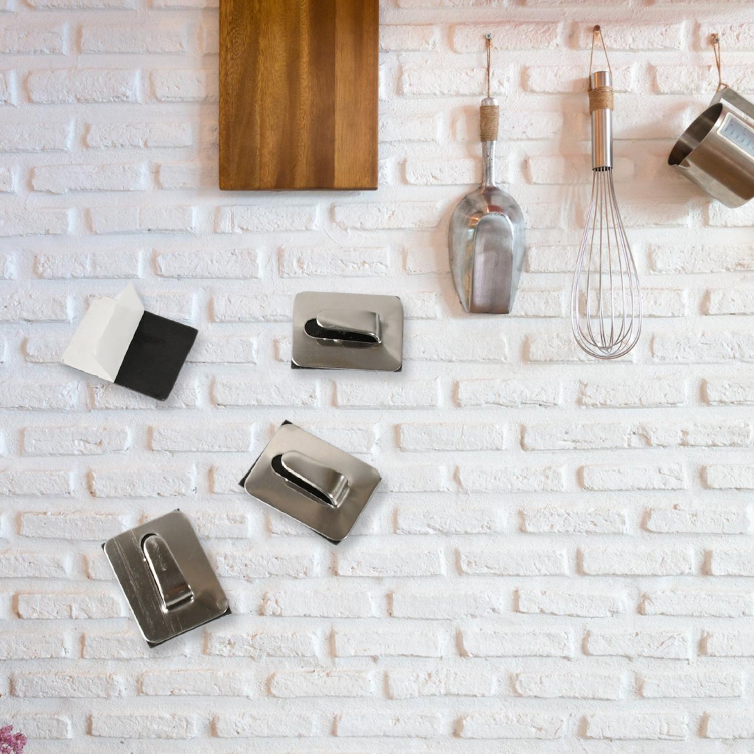 Self- Adhesive Hooks, Heavy Duty Wall Hooks Hangers Stainless Steel Waterproof Sticky Hooks for Hanging Robe Coat Towel Kitchen Bathroom and. - Shivani Jaswal Self- Adhesive Hooks, Heavy Duty Wall Hooks Hangers Stainless Steel Waterproof Sticky Hooks for Hanging Robe Coat Towel Kitchen Bathroom and.