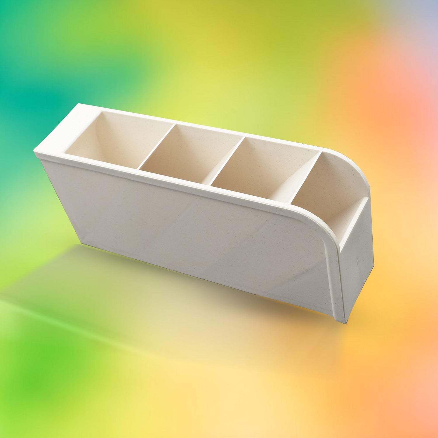 Plastic 4 Compartment Office Desktop Storage Box, Pen Pencil Stand/Holder Stationary Organizer, Plastic Desktop Stationary Organizer For School - Shivani Jaswal Plastic 4 Compartment Office Desktop Storage Box, Pen Pencil Stand/Holder Stationary Organizer, Plastic Desktop Stationary Organizer For School