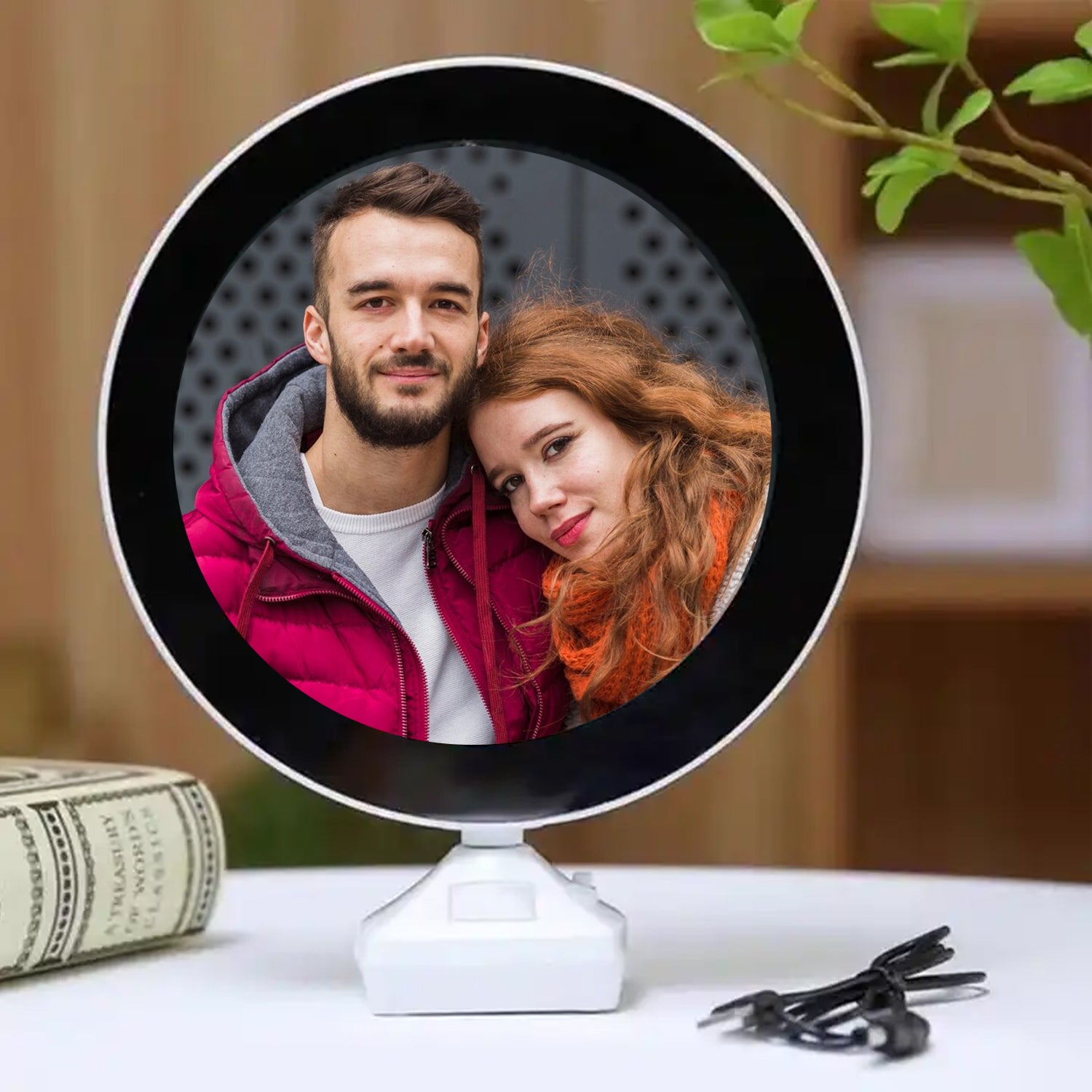 Plastic 2 in 1 Mirror Come Photo Frame with Led Light - Shivani Jaswal Plastic 2 in 1 Mirror Come Photo Frame with Led Light