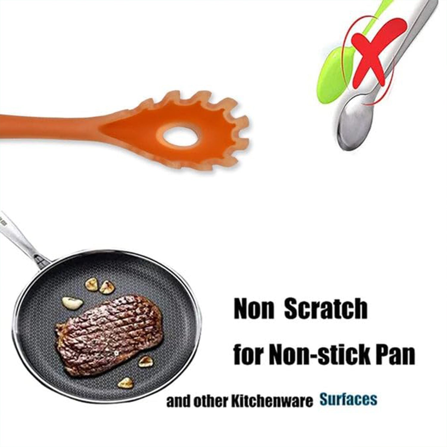 Silicone Kitchen Utensil Set - 6-Piece Heat-Resistant Non-Stick Cooking Spoons - Shivani Jaswal Silicone Kitchen Utensil Set - 6-Piece Heat-Resistant Non-Stick Cooking Spoons