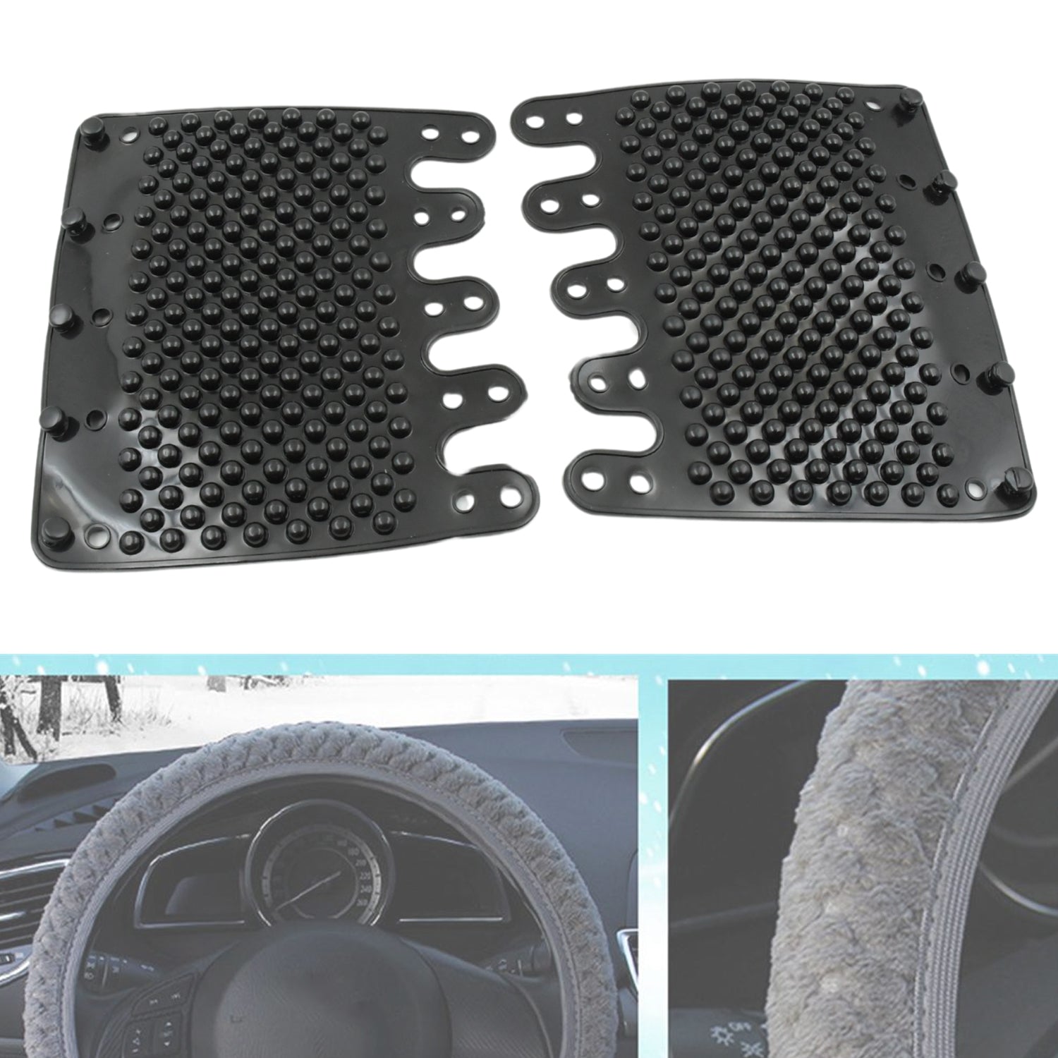 Silicon Car Massage Steering Cover High Quality Suitable For All Car (2 Pc Set) - Shivani Jaswal Silicon Car Massage Steering Cover High Quality Suitable For All Car (2 Pc Set)