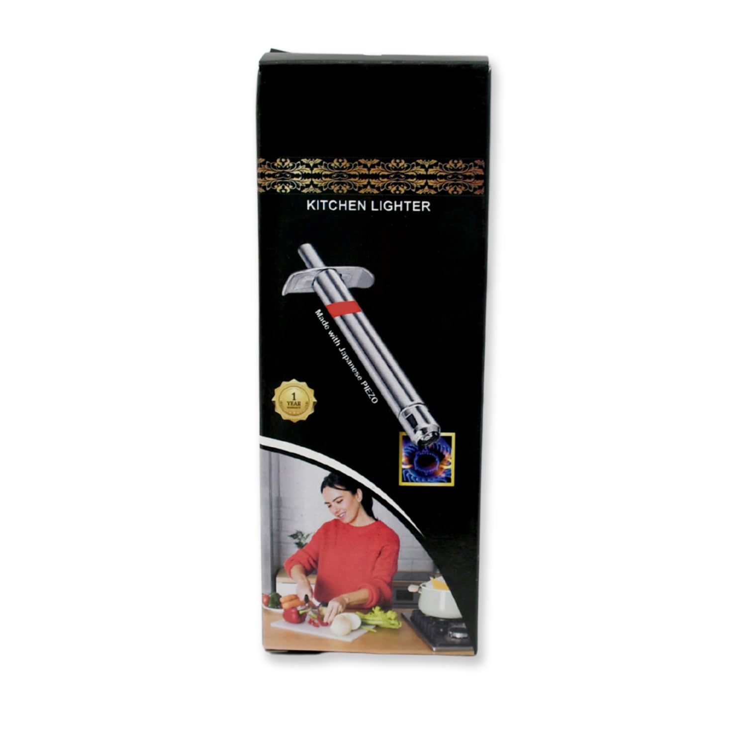 Stainless Steel Gas Lighter for Kitchen Gas Stove, Long Lasting, Unbreakable Lighters for Gas Stoves, Restaurants & Kitchen (1 Pc) - Shivani Jaswal Stainless Steel Gas Lighter for Kitchen Gas Stove, Long Lasting, Unbreakable Lighters for Gas Stoves, Restaurants & Kitchen (1 Pc)
