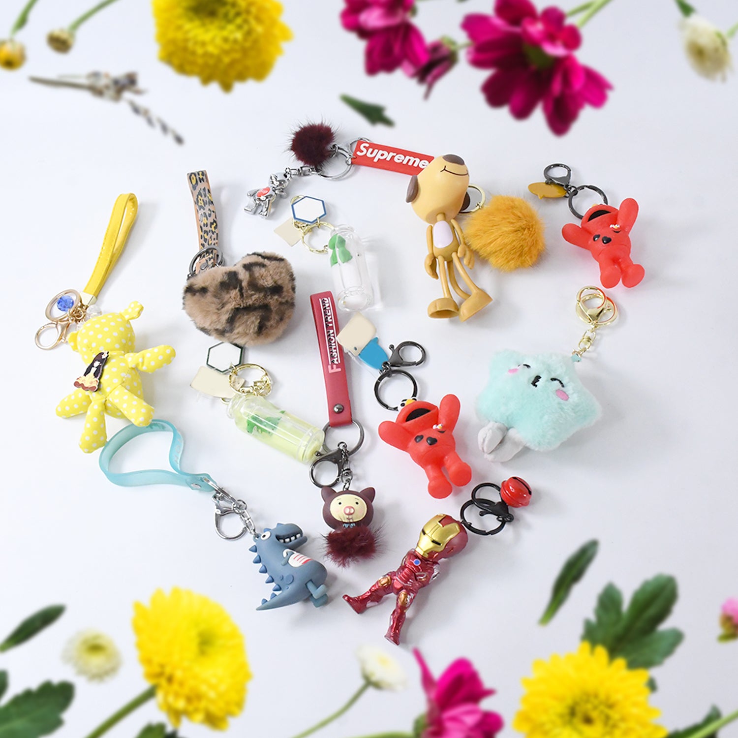 Mix Design & Size Keychain - Durable & Stylish Accessory (1 Pc / Mix Color) - Shivani Jaswal Mix Design & Size Keychain - Durable & Stylish Accessory (1 Pc / Mix Color)