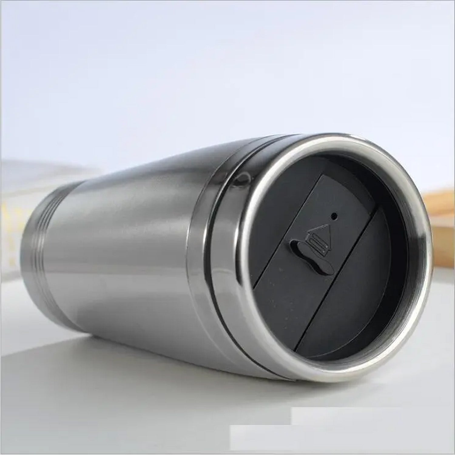 Stainless Steel Coffee Mug (1 Pc / With lid & Handle) - Shivani Jaswal Stainless Steel Coffee Mug (1 Pc / With lid & Handle)