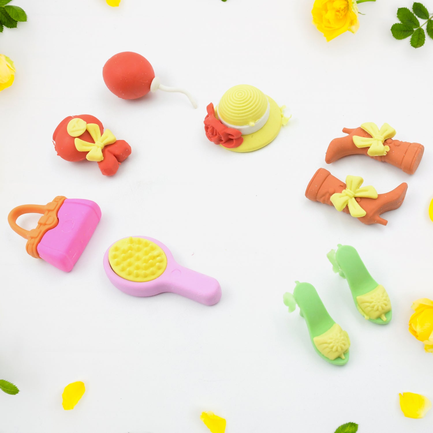 Fancy & Stylish Mini Erasers for Kids (9 Pc Set) - Fun Designs, Party Favors - Shivani Jaswal Fancy & Stylish Mini Erasers for Kids (9 Pc Set) - Fun Designs, Party Favors