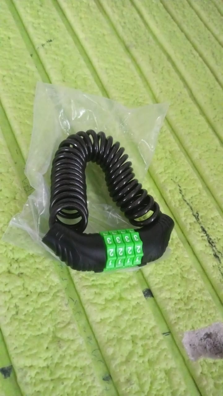 Spiral Cable Lock | 4-Digit Combination Code | Bicycle Security Lock (1 Pc) - Shivani Jaswal Spiral Cable Lock | 4-Digit Combination Code | Bicycle Security Lock (1 Pc)