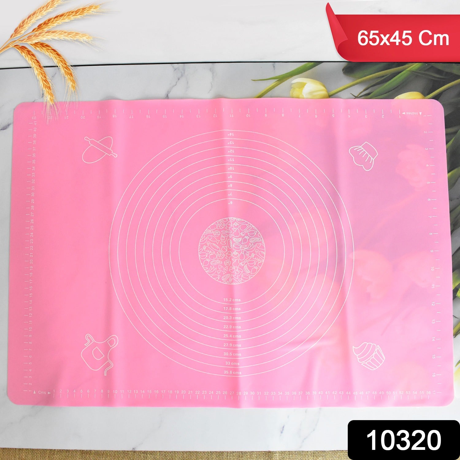 Rolling Baking Mat with Measurements (65×45 Cm / 1 Pc) - Shivani Jaswal Rolling Baking Mat with Measurements (65×45 Cm / 1 Pc)