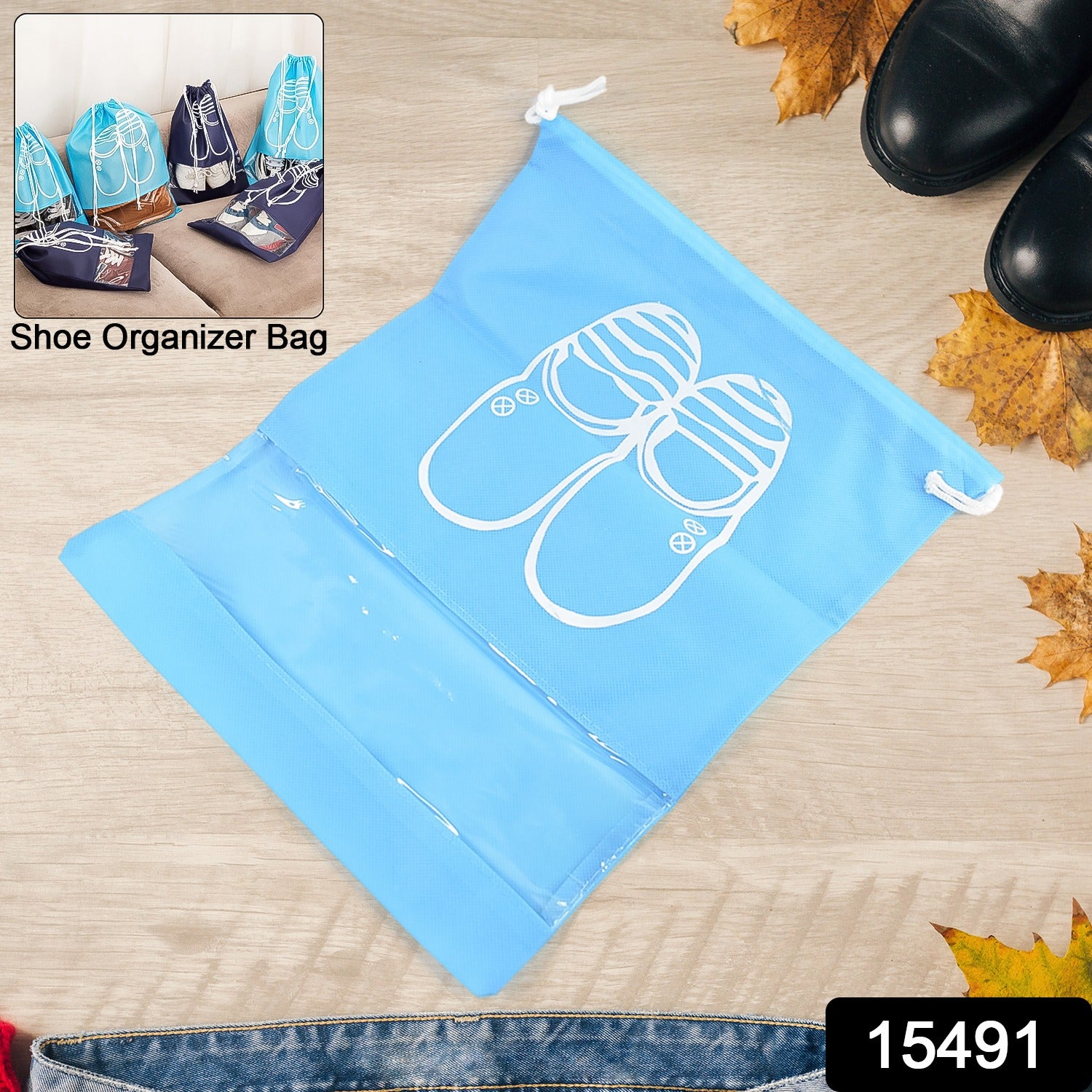 Shoes Storage Bag Closet Organizer Non-Woven Travel Portable Bag (1 Pc / ) - Shivani Jaswal Shoes Storage Bag Closet Organizer Non-Woven Travel Portable Bag (1 Pc / )