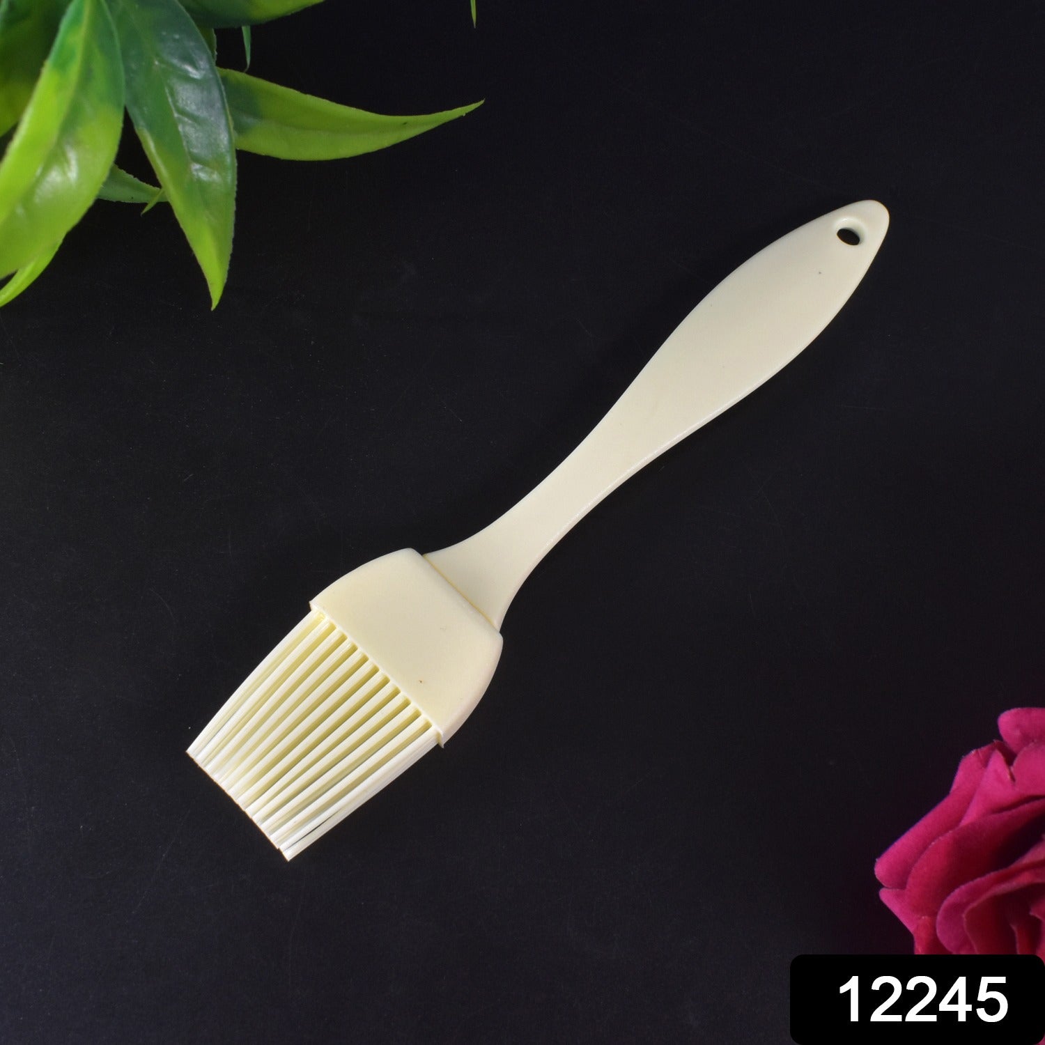 Silicone Kitchen Oil Spatula Brush with Handle Pastry / Cake Brush (17 cm / 1 Pc) - Shivani Jaswal Silicone Kitchen Oil Spatula Brush with Handle Pastry / Cake Brush (17 cm / 1 Pc)