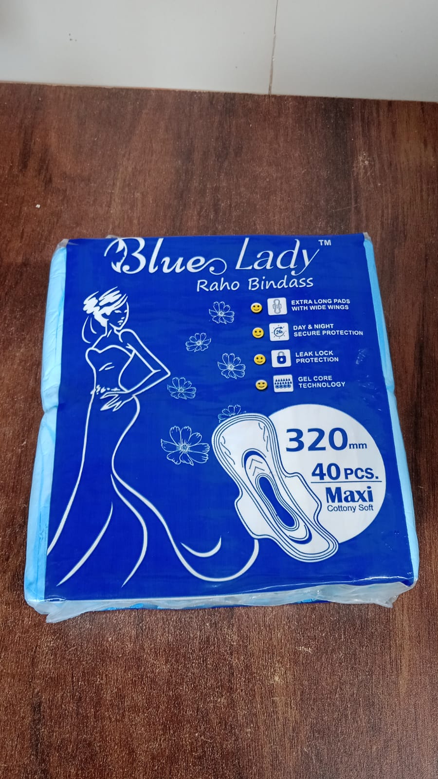 Blue Lady Extra Long Pads With Wides Wings Sanitary Pads – 320 mm, 40-Pack - Shivani Jaswal Blue Lady Extra Long Pads With Wides Wings Sanitary Pads – 320 mm, 40-Pack