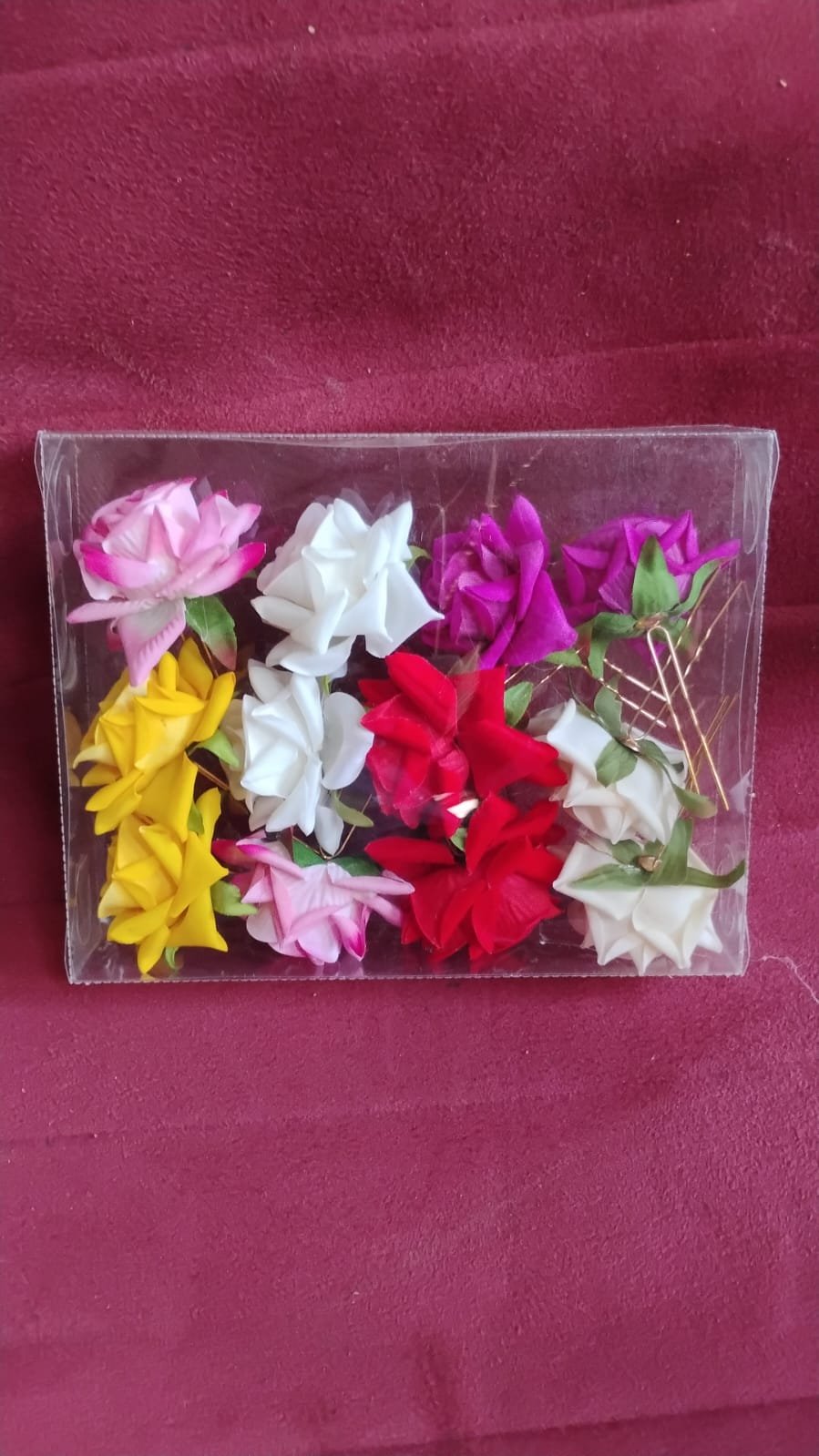 Colourful Flowing Flower Hair Pin (12 Pcs Set / Mix Color) - Shivani Jaswal Colourful Flowing Flower Hair Pin (12 Pcs Set / Mix Color)