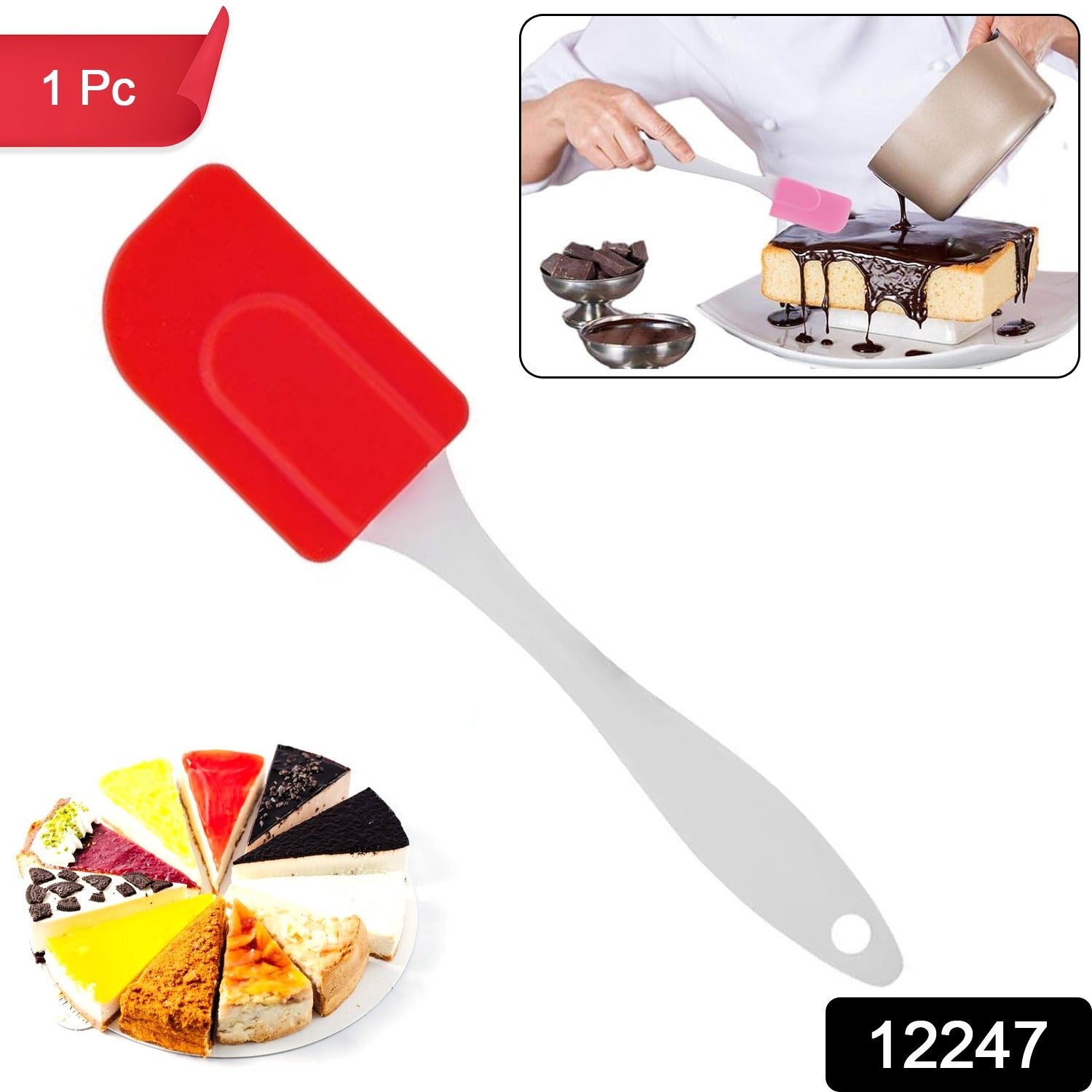 Silicone Cooking Spatula for Baking (1 Pc / 18 Cm) - Shivani Jaswal Silicone Cooking Spatula for Baking (1 Pc / 18 Cm)