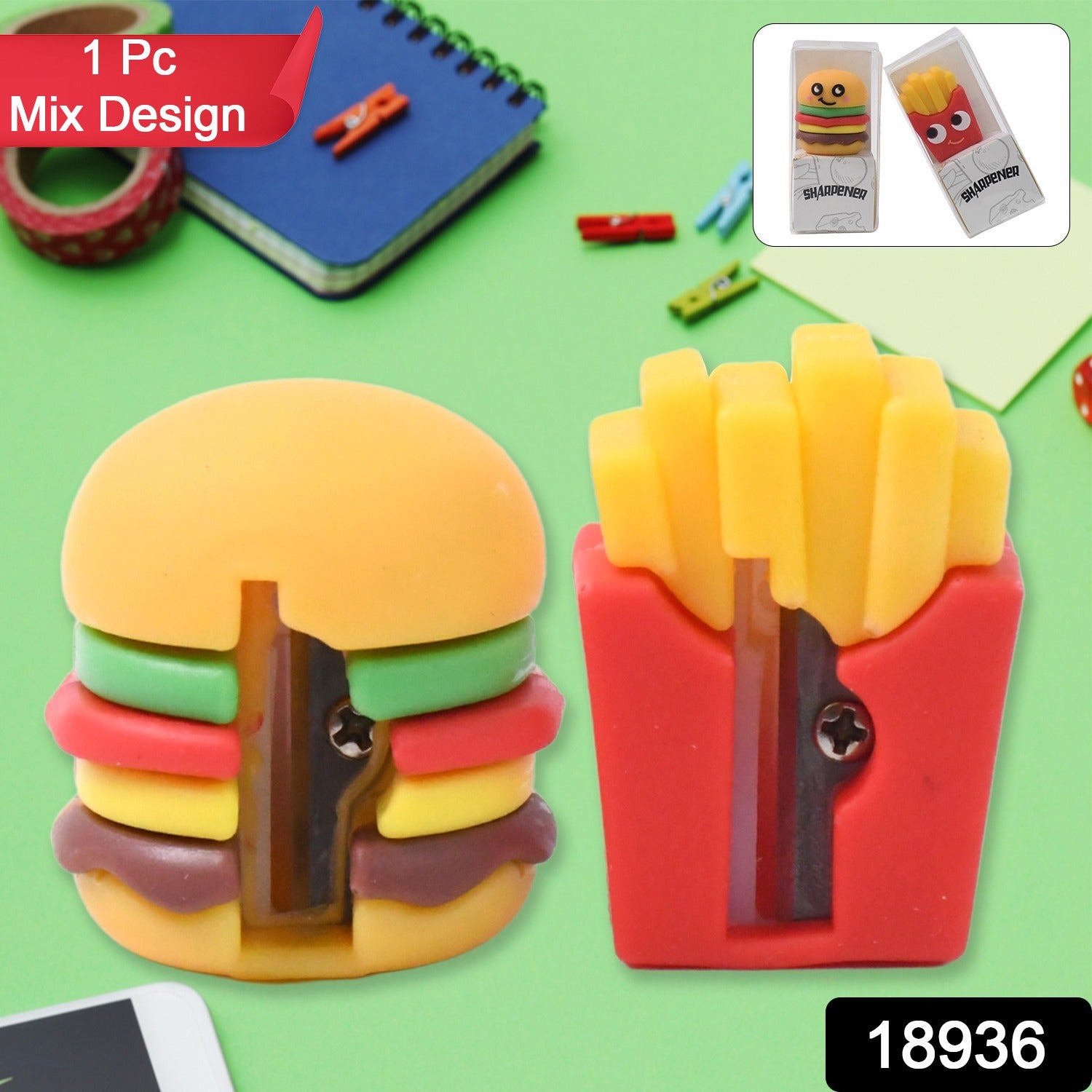 Mix Design Cartoon Shaped Sharpener (1 Pc) - Shivani Jaswal Mix Design Cartoon Shaped Sharpener (1 Pc)