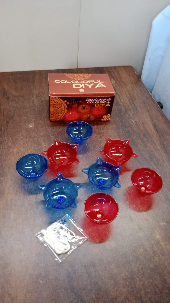 Colourful Reflection Diya Combo Plastic Candle Cup with Multi Shape (4 Pcs Set) - Shivani Jaswal Colourful Reflection Diya Combo Plastic Candle Cup with Multi Shape (4 Pcs Set)