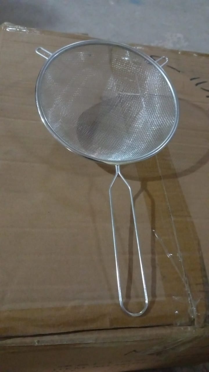 Small Mesh Strainer With Handle Stainless Steel Oil Straine, Mesh Sieve Strainer (1 Pc) - Shivani Jaswal Small Mesh Strainer With Handle Stainless Steel Oil Straine, Mesh Sieve Strainer (1 Pc)