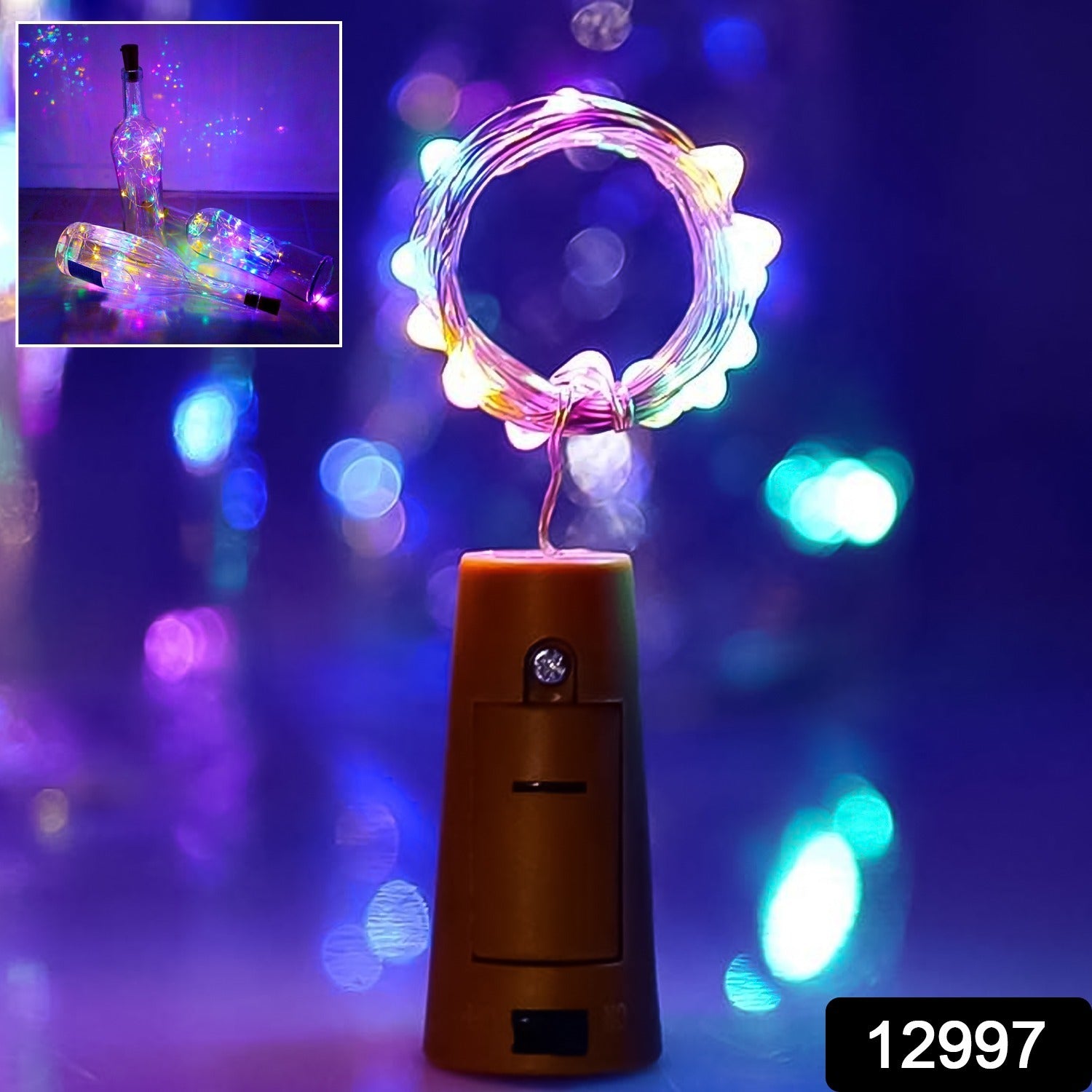 Wine Bottle Cork LED String Light, 2M Cable Multicolor, Battery Operated (1 Pc) - Shivani Jaswal Wine Bottle Cork LED String Light, 2M Cable Multicolor, Battery Operated (1 Pc)