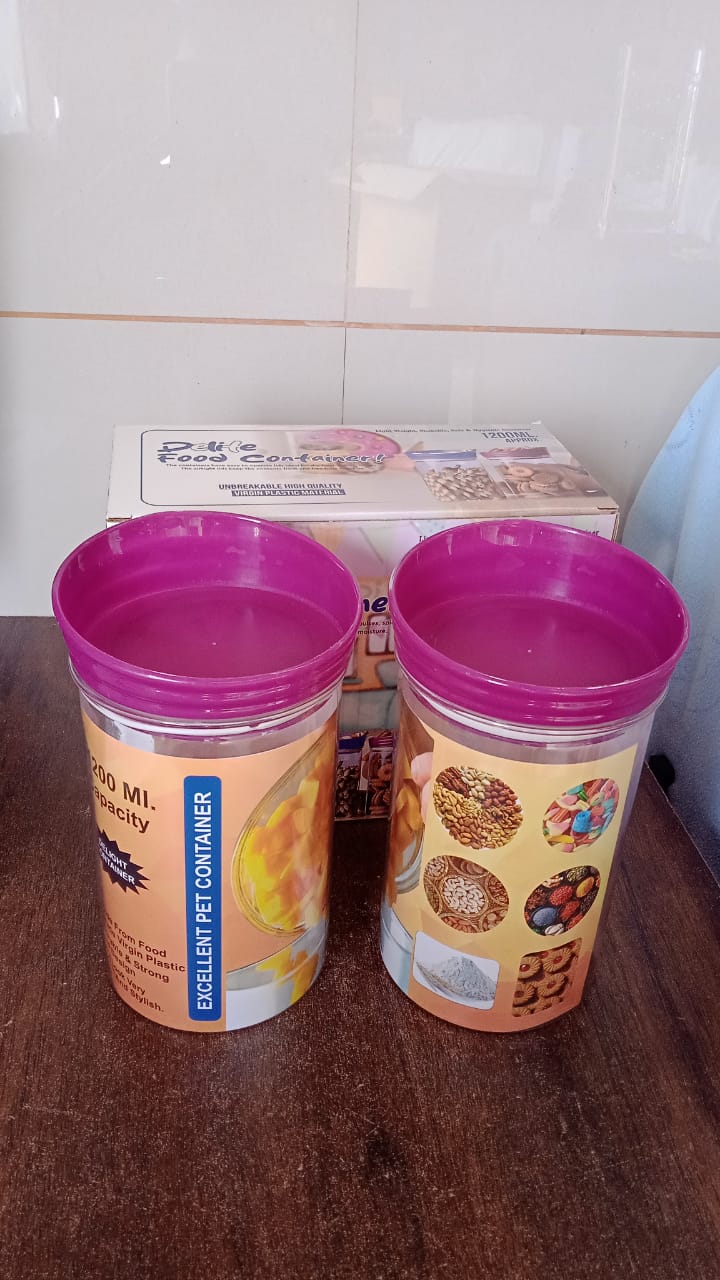 Plastic Premium Quality Kitchen Food Containers Set (1200ml Approx, Set Of 2 Pc) - Shivani Jaswal Plastic Premium Quality Kitchen Food Containers Set (1200ml Approx, Set Of 2 Pc)