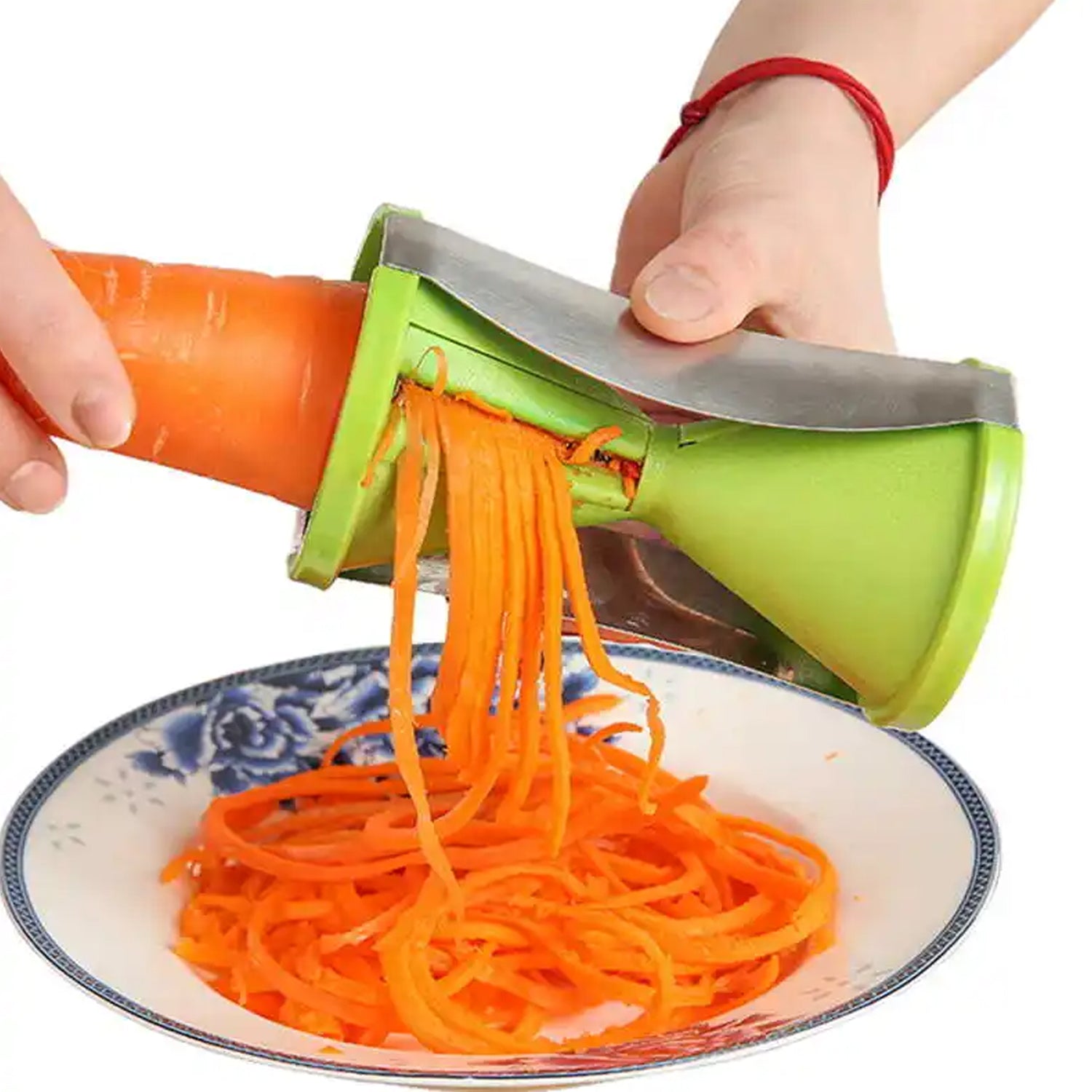 Portable Stainless Steel Handheld Spiralizer & Vegetable Slicer - Shivani Jaswal Portable Stainless Steel Handheld Spiralizer & Vegetable Slicer