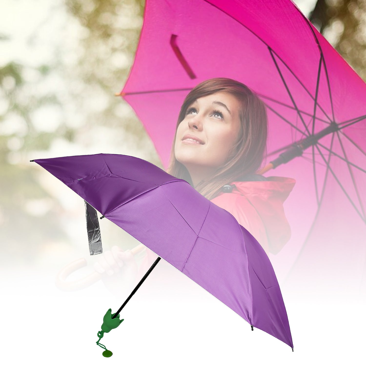 Vegetable shaped Folding Umbrella, Plastic Case Creative Fashion Folding Mini Sun Shade Rain Umbrella, Unique Umbrella, Sun & UV Protection, Cute Design (1 Pc) - Shivani Jaswal Vegetable shaped Folding Umbrella, Plastic Case Creative Fashion Folding Mini Sun Shade Rain Umbrella, Unique Umbrella, Sun & UV Protection, Cute Design (1 Pc)