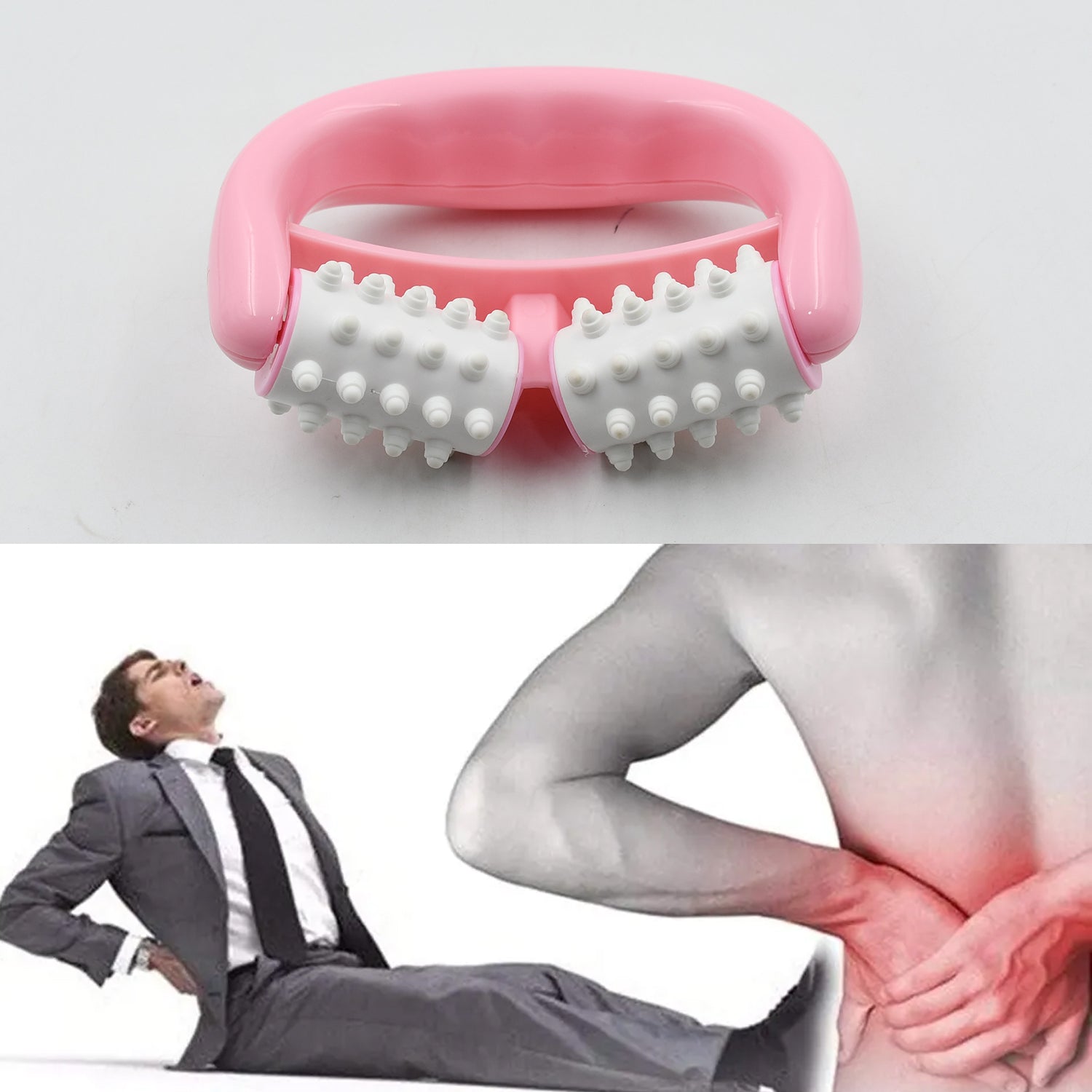 Plastic Massage Roller - 2-Roller Manual Design for Cellulite & Muscle Pain Relief - Shivani Jaswal Plastic Massage Roller - 2-Roller Manual Design for Cellulite & Muscle Pain Relief