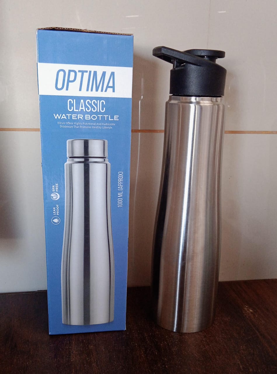 Stainless Steel Double Wall Vacuum-Insulated Drink Water Bottle (1000 ML) - Shivani Jaswal Stainless Steel Double Wall Vacuum-Insulated Drink Water Bottle (1000 ML)