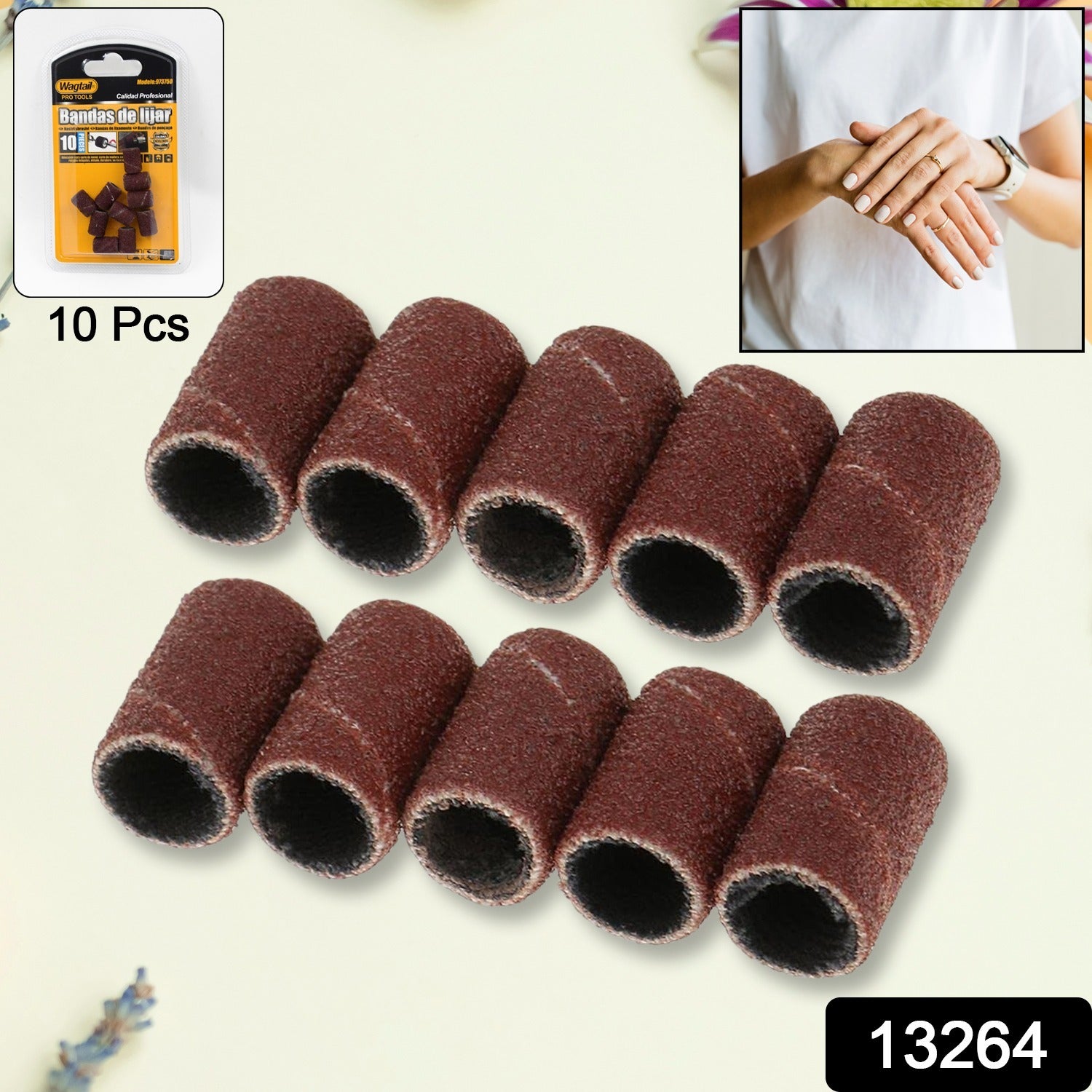 Nail Drill Sanding Band Machine Replacement Bits Pedicure Tool (10 Pcs Set) - Shivani Jaswal Nail Drill Sanding Band Machine Replacement Bits Pedicure Tool (10 Pcs Set)
