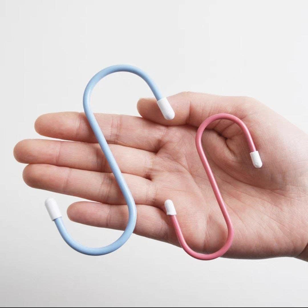 S Shape Metal Hooks for Hanging, Heavy Duty S Shaped Hooks for Hanging Clothes, Metal Hooks for Kitchen, Wardrobe, Work Shop, Bathroom, Garden, Office (6 Pcs Set) - Shivani Jaswal S Shape Metal Hooks for Hanging, Heavy Duty S Shaped Hooks for Hanging Clothes, Metal Hooks for Kitchen, Wardrobe, Work Shop, Bathroom, Garden, Office (6 Pcs Set)