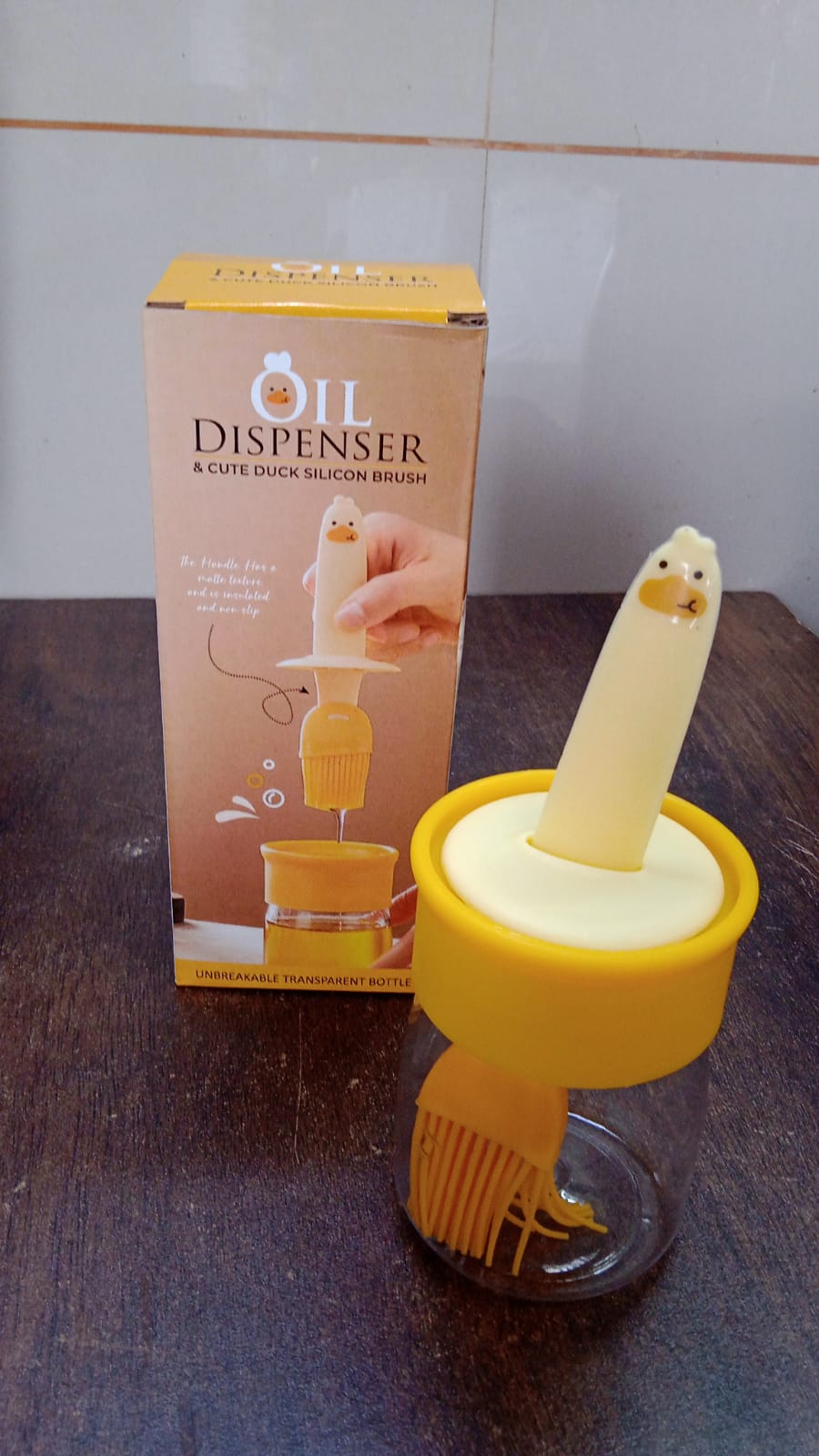 2 in 1 Oil Dispenser Bottle with Silicone Basting Brush (1 Set) - Shivani Jaswal 2 in 1 Oil Dispenser Bottle with Silicone Basting Brush (1 Set)