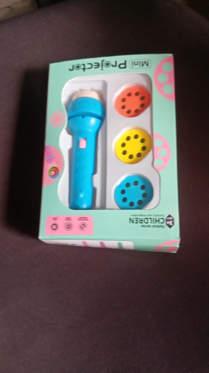 Mini Slide Projector for Kids with 3 Slide and Animated Pattern, Flashlight Torch for Kids, Projector Torch, Educational Learning Toy - Shivani Jaswal Mini Slide Projector for Kids with 3 Slide and Animated Pattern, Flashlight Torch for Kids, Projector Torch, Educational Learning Toy