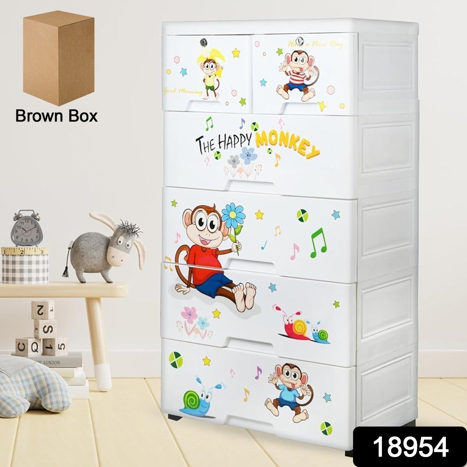 Kid's Plastic Chest of 6 Drawers, Multi-Purpose Storage Organizer/Wardrobe for Kids - Shivani Jaswal Kid's Plastic Chest of 6 Drawers, Multi-Purpose Storage Organizer/Wardrobe for Kids