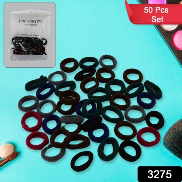Small Ponytail Holder Bands for Hair Rubber Bands (Pack of 50 / Multicolour), Hair accessories