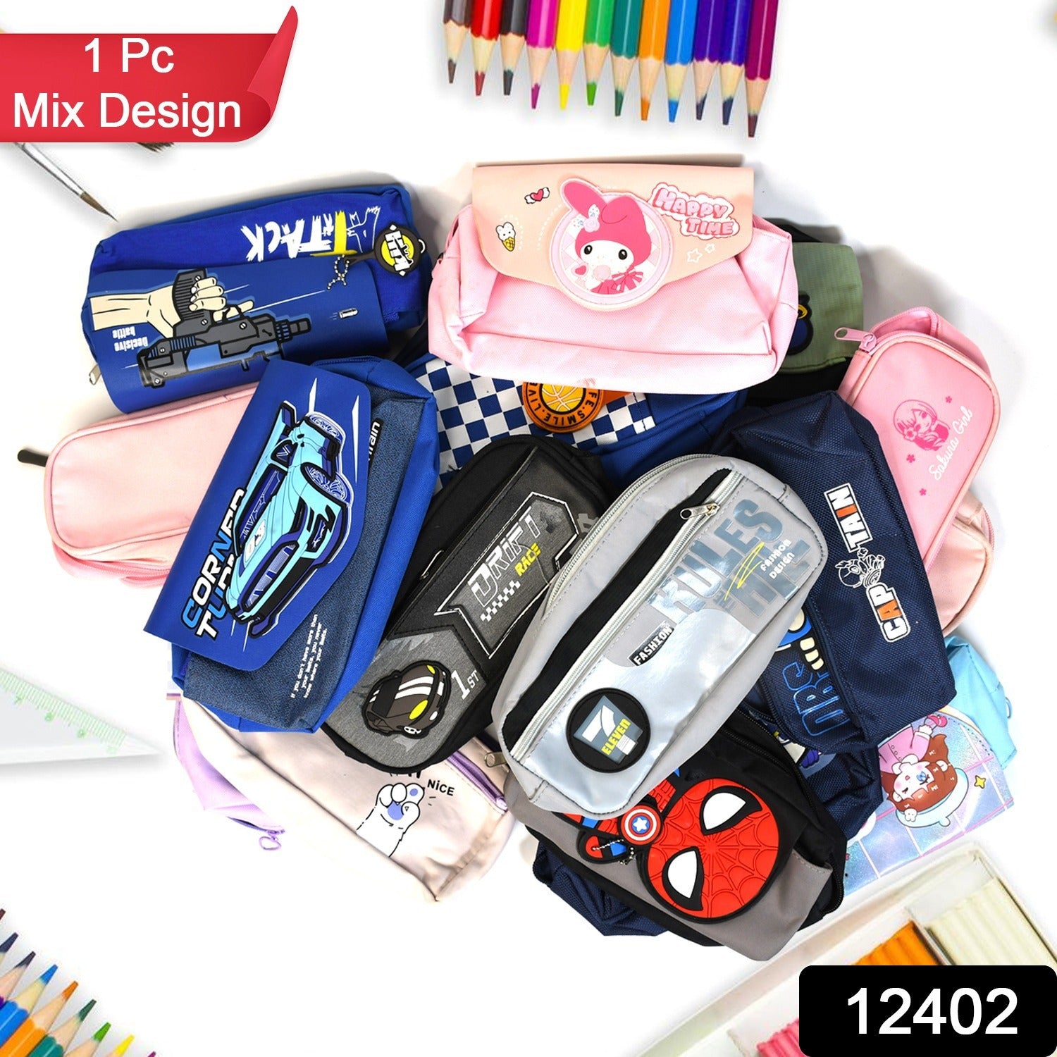 Mix Design Pouch – Stylish and Versatile Storage Bag (1pc) - Shivani Jaswal Mix Design Pouch – Stylish and Versatile Storage Bag (1pc)