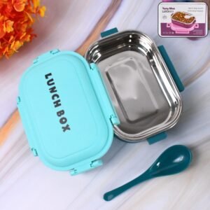 Insulated Testy Stainless Steel Leakproof Lunch Box With Spoon (1 Set)