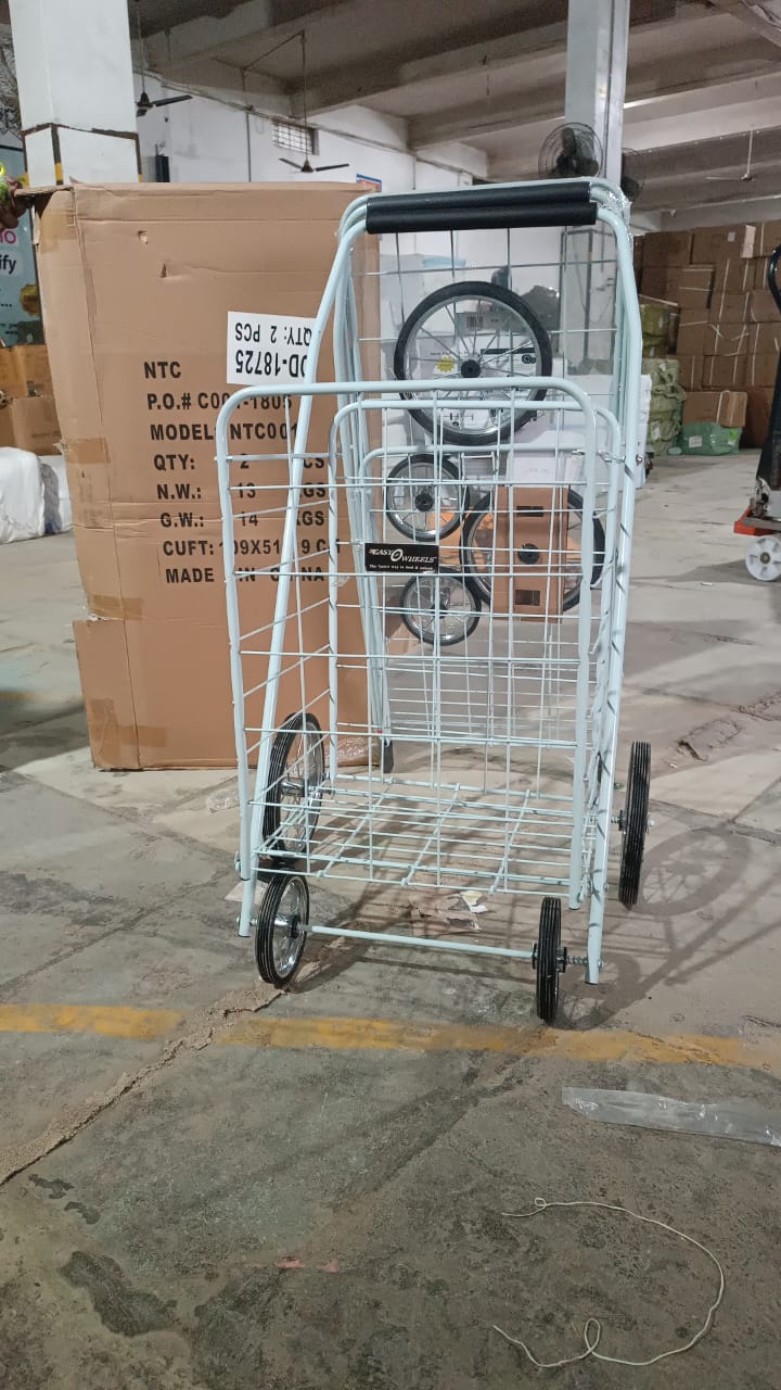 Foldable Shopping Trolley with Wheels ( MOQ :- 2 Pc) - Shivani Jaswal Foldable Shopping Trolley with Wheels ( MOQ :- 2 Pc)