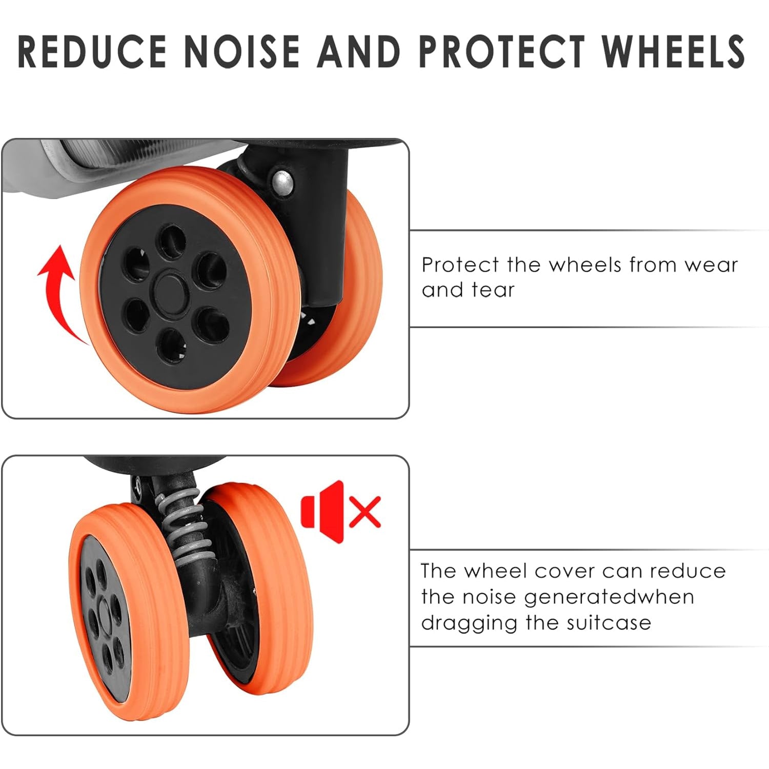 Silicone Luggage Wheel Covers – Noise Reduction & Protection (8 Pcs) - Shivani Jaswal Silicone Luggage Wheel Covers – Noise Reduction & Protection (8 Pcs)