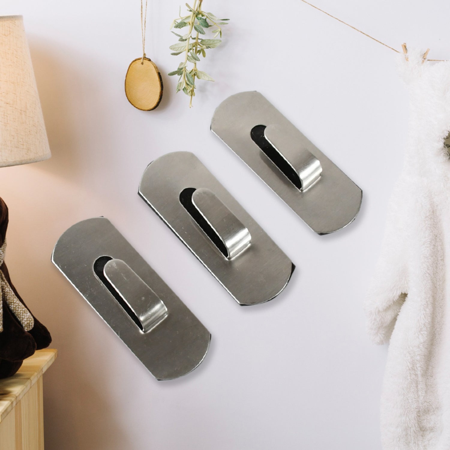 Self- Adhesive Hooks, Heavy Duty Wall Hooks Hangers Stainless Steel Waterproof Sticky Hooks for Hanging Robe Coat Towel Kitchen Bathroom and. - Shivani Jaswal Self- Adhesive Hooks, Heavy Duty Wall Hooks Hangers Stainless Steel Waterproof Sticky Hooks for Hanging Robe Coat Towel Kitchen Bathroom and.