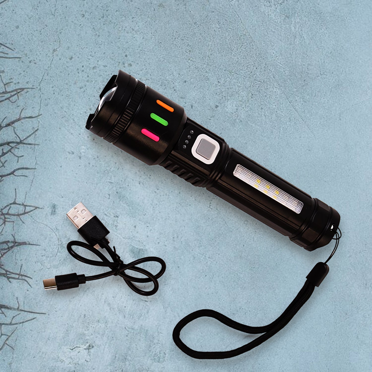 Led Torch High Lumens Fast Charging Flashlight / Torch with Far & Near Zoom (1 Pc) - Shivani Jaswal Led Torch High Lumens Fast Charging Flashlight / Torch with Far & Near Zoom (1 Pc)