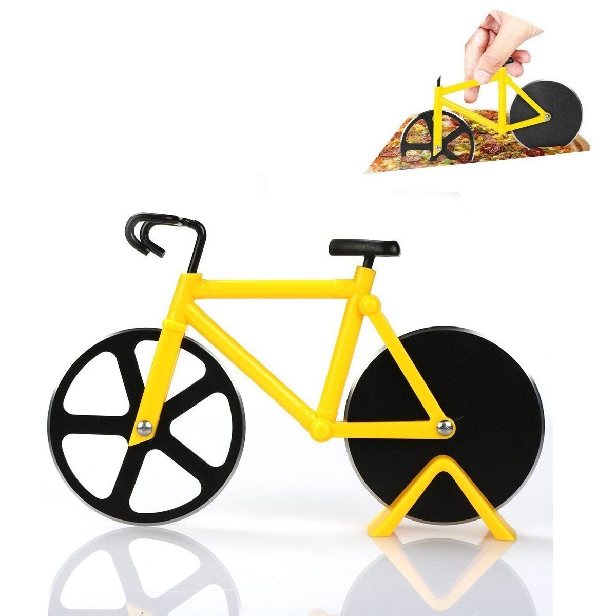 Bicycle Pizza Cutter (1 Pc): Stainless Steel, Unbreakable Handle - Shivani Jaswal Bicycle Pizza Cutter (1 Pc): Stainless Steel, Unbreakable Handle