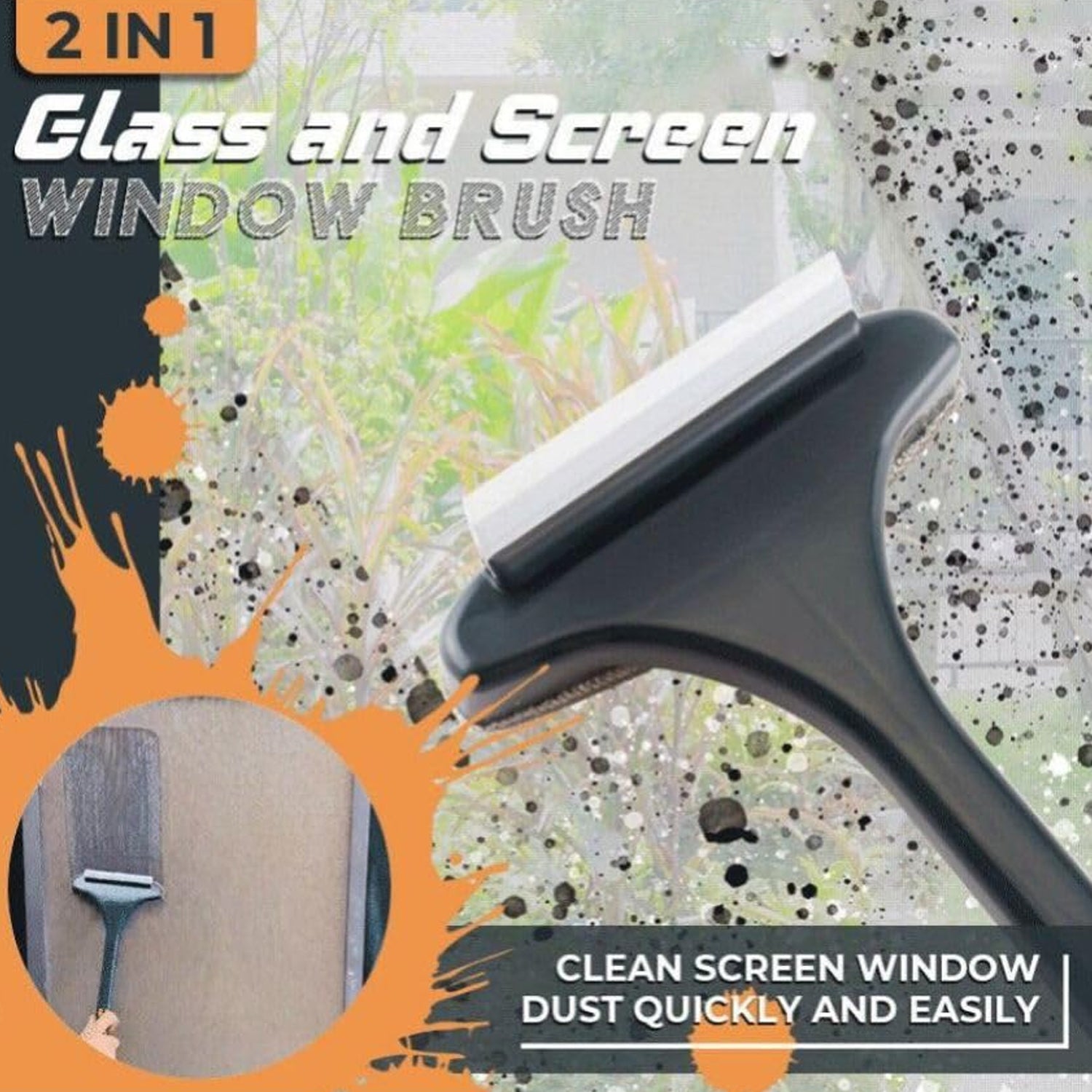 2-in-1 Mesh Cleaning Brush & Wiper with Extended Handle – Window Cleaner (1 Pc) - Shivani Jaswal 2-in-1 Mesh Cleaning Brush & Wiper with Extended Handle – Window Cleaner (1 Pc)