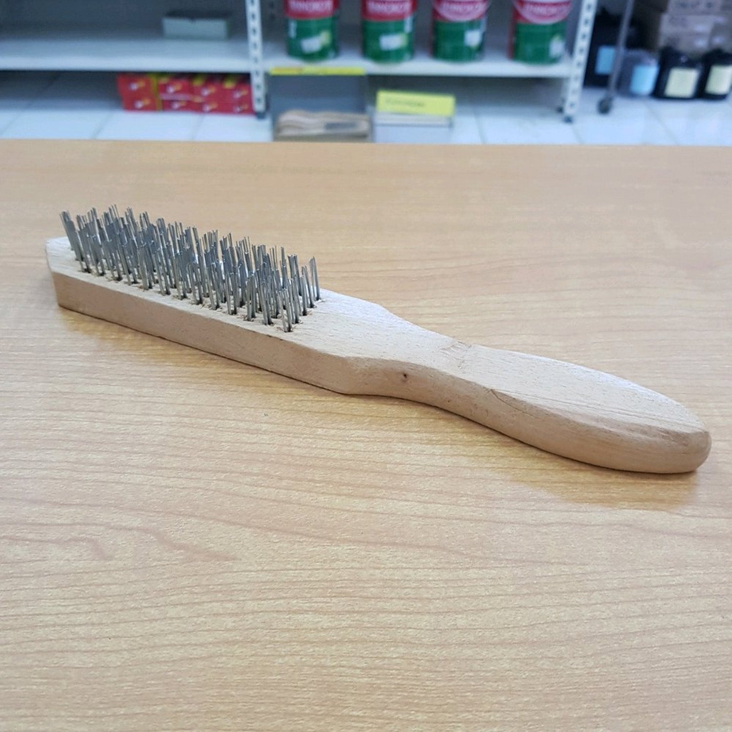 Wooden Handle Steel Wire Brush (1 Pc) - Shivani Jaswal Wooden Handle Steel Wire Brush (1 Pc)