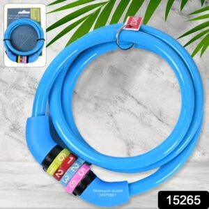 Bike Lock Cable Resettable Cable Lock - Self Coiling 4 Digit Combination Bike Lock