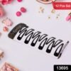 Metal Tik Tak Hair Clips (12 Pcs Set), Hair accessories