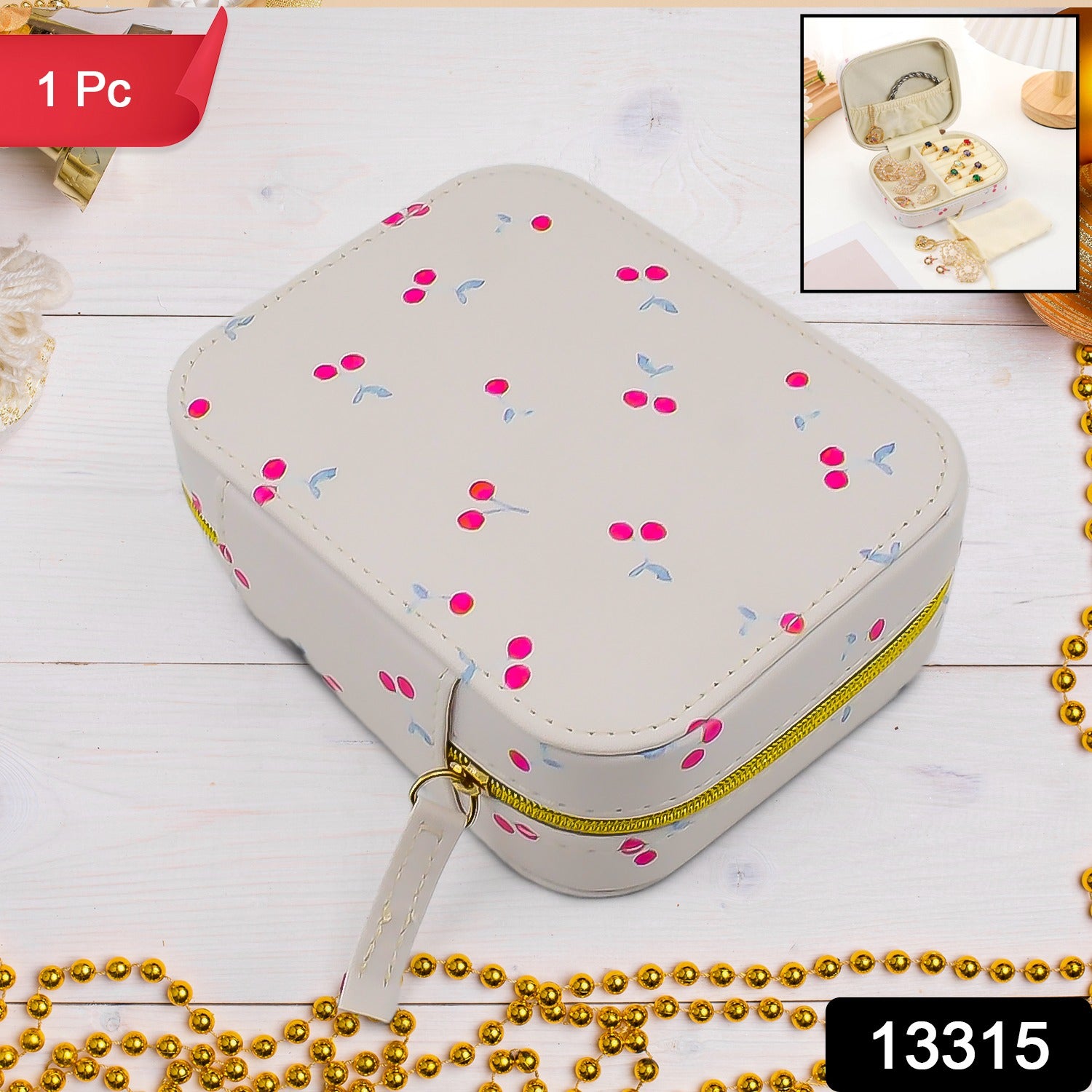 Jewelry Travel Organizer Case (1 Pc / Mix Design) - Shivani Jaswal Jewelry Travel Organizer Case (1 Pc / Mix Design)