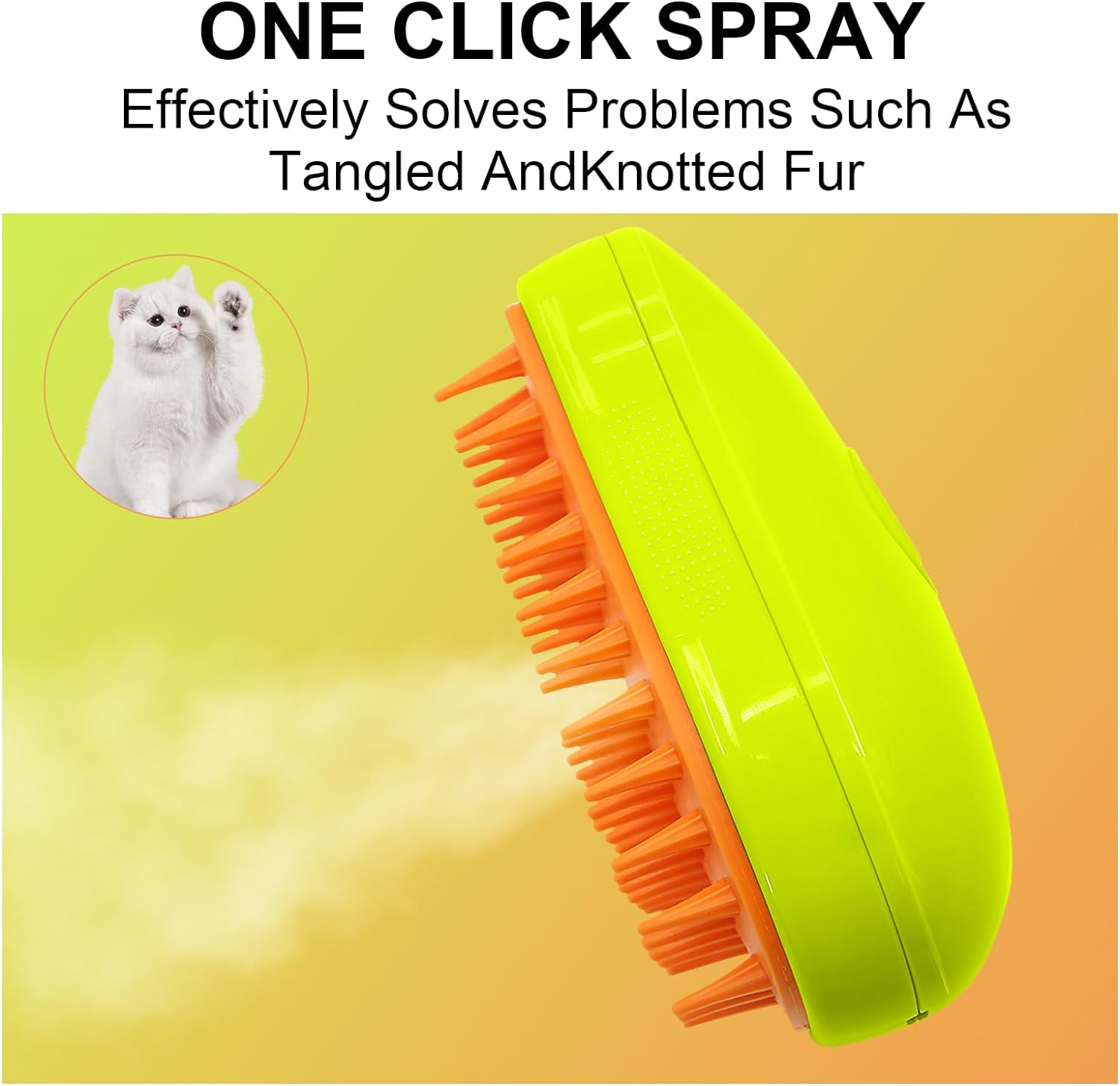 3-in-1 Cat Steamy Brush – Self-Cleaning Pet Grooming & Hair Removal Comb - Shivani Jaswal 3-in-1 Cat Steamy Brush – Self-Cleaning Pet Grooming & Hair Removal Comb