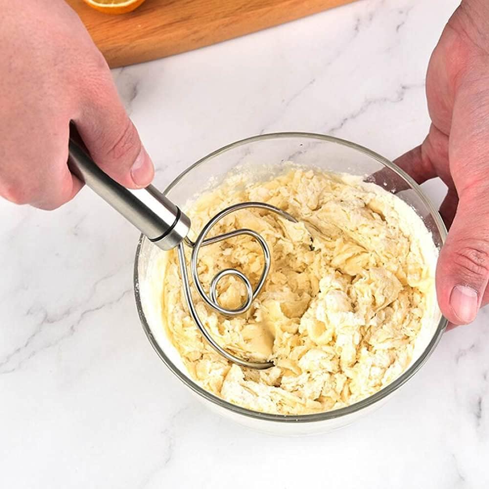 Dough Whisk, Premium Stainless Steel Dutch Whisk, Dough Hand Mixer Artisan Blender For Egg, Bread, Cake, Pastry, Pizza Dough - Perfect Baking Tools, Whisking, Tirring Kitchen Tools (1 Pc) - Shivani Jaswal Dough Whisk, Premium Stainless Steel Dutch Whisk, Dough Hand Mixer Artisan Blender For Egg, Bread, Cake, Pastry, Pizza Dough - Perfect Baking Tools, Whisking, Tirring Kitchen Tools (1 Pc)